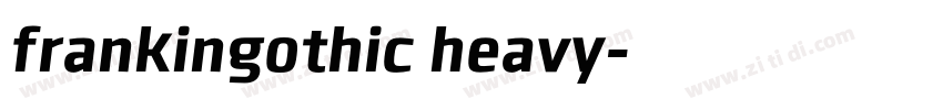 frankingothic heavy字体转换